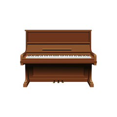 Fototapeta na wymiar White piano isolated on white background. Music keyboard instruments.Vector illustration.