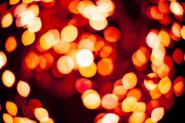Abstract blurry, low depth of field bokeh light shapes. Vivid, colourful light effects background...