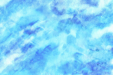 Fototapeta na wymiar winter blue watercolor texture background