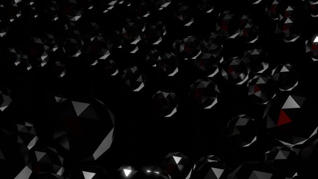 VJ 多面体 ダーク 反射 黒 赤 [別Verあり]