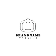 door knocker logo cartoon icon design template black isolated vector illustration