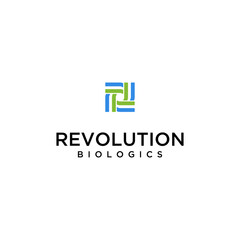 revolution biology logo, simple, elegant, abstract