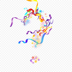 Fototapeta na wymiar ribbon spiral confetti carnival color shine gift