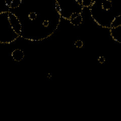 Gold Glitter Stars. Luxury Shiny Confetti.