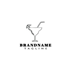 glasses logo cartoon template black icon isolated vector cute