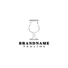 glasses logo cartoon template black icon isolated vector illustration