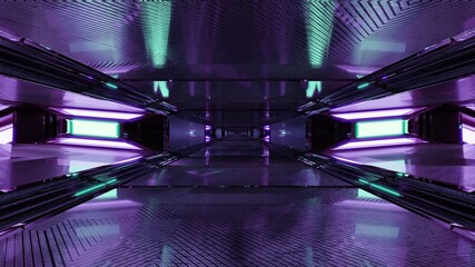 Bright violet labyrinth 4K UHD 3D illustration