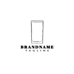 glasses logo cartoon template black icon isolated vector illustration