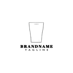 glasses logo cartoon template black icon isolated vector illustration