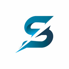 initial s letter dynamic slice logo design
