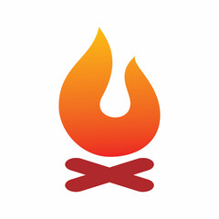 fire camp adventure logo design