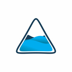 triangle water fluid logo design