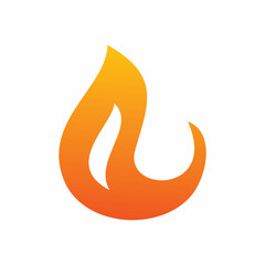 e letter flame logo design