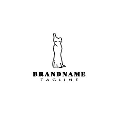 bridesmaid logo cartoon icon design template black isolated vector