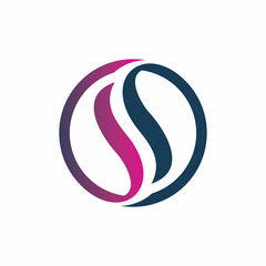 circle s s letter logo design