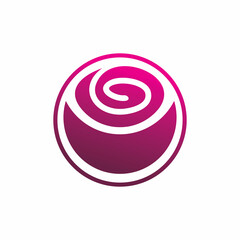 circle beauty flower logo design