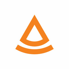 abstract geometry smile triangle logo design