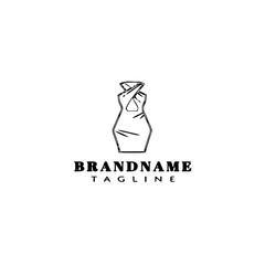 bridesmaid logo cartoon icon design template simple isolated vector illustration