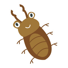 cute beetle illustration. small animal creature drawing for any element decoration. a creative artwork in a vector graphic.