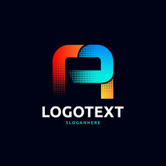 Letter A logo. colorful gradient letter logo