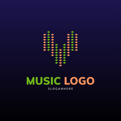 Letter V logo. visualizer logo