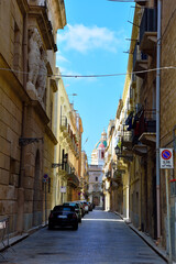 Fototapeta premium ancient houses in the old town of trapani Sicily Italy