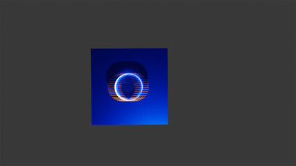 3D  Abstrakt Leuchtender Icon Design