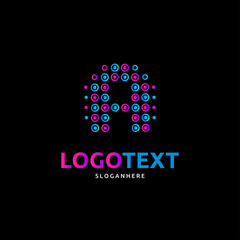 Letter A logo. A letter dot logo icon design