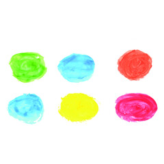 watercolor paint strokes Watercolor colored brush strokes spots. Vector.