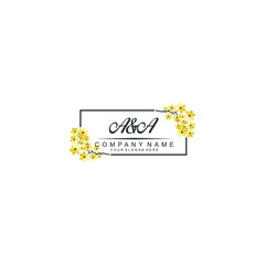 AA Initial handwriting logo vector. Hand lettering for designs