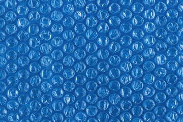 Blue bubble wrap pattern background