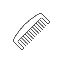 Comb Line Icon isolated on a white background - Barbershop Icon, Vector Illustration