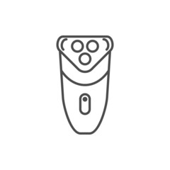 Shaving Machine Line Icon isolated on a white background - Barbershop Icon, Vector Illustration