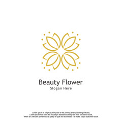 Luxury Beauty Lotus Flower Logo Design.
