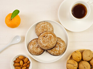 cup of coffee with cookies