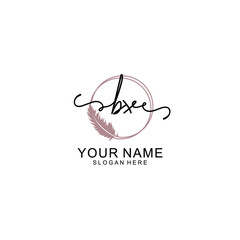 Initial BX beauty monogram and elegant logo design  handwriting logo of initial signature