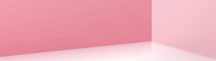 Empty corner with blue walls and floor. Empty room studio gradient used for background and display your product. 3d illustration