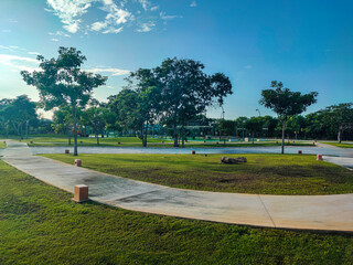 Streets and parks within a private residential