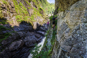 via ferrata in canyon st anne