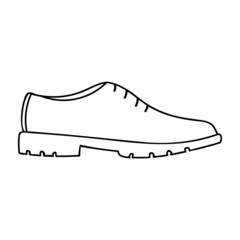 Doodle man shoes illustration in vector. Hand drawn man shoes icon in vector.