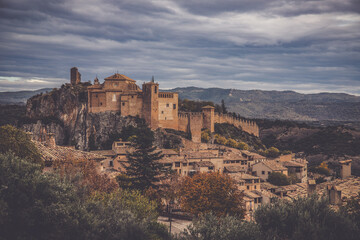 Fototapeta na wymiar Alquezar, medieval village in Huesca province, Spain