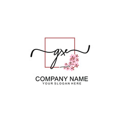 Initial GX beauty monogram and elegant logo design  handwriting logo of initial signature