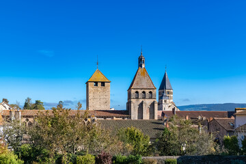Fototapeta na wymiar Cluny abbey, medieval monastery in Burgundy, France