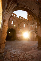 Ruins of the town of Belchite, Zaragoza. Spain
