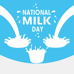 Obraz premium National Milk Day Vector Design Illustration. Fresh Milk Illustration