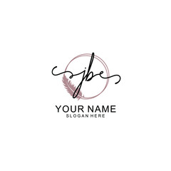 Initial JB beauty monogram and elegant logo design  handwriting logo of initial signature