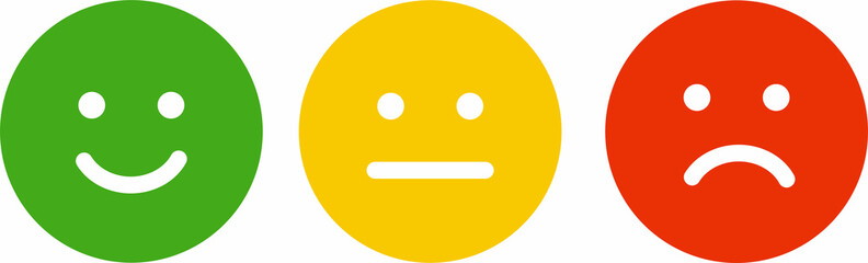 Five facial expression of feedback icon. Rating satisfaction vector illustration