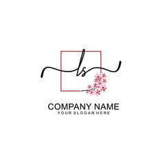Initial LS beauty monogram and elegant logo design  handwriting logo of initial signature