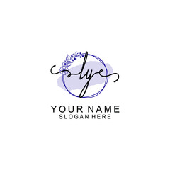 Initial LY beauty monogram and elegant logo design  handwriting logo of initial signature