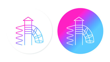 spiral, slide, play area, gradient icon, light and dark